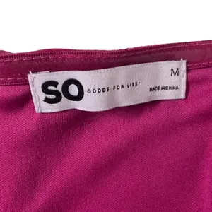 SO NWT hoco dress party dress medium mini dress strapless hot pink velvet v wire‎ thumbnail 10