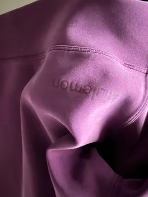 Lululemon Softstreme Perfectly Oversized Cropped Crew Dramatic Magenta Size 6 thumbnail 2