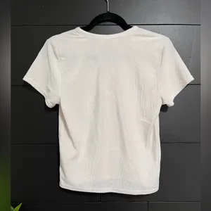 JUICY COUTURE Sparkle Gem Short Sleeve Ribbed Y2K Baby Tee Women’s Sz L EUC thumbnail 3