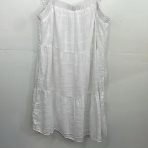 Altar’d State White Ruffled Strap Tired Dress cotton size Large thumbnail 4