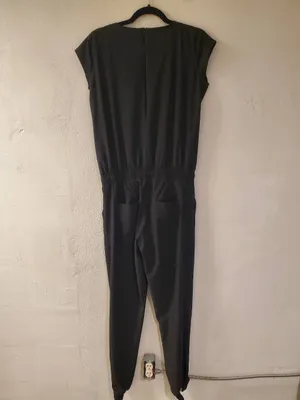 Albion Fit Everyday Jumpsuit in Black Small Tall thumbnail 3