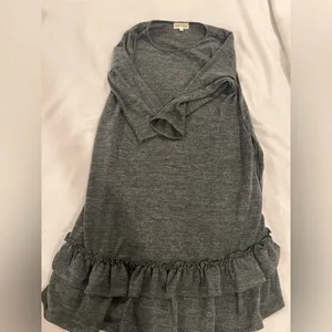 Cozy Gray Ruffle Hem Dress thumbnail 1