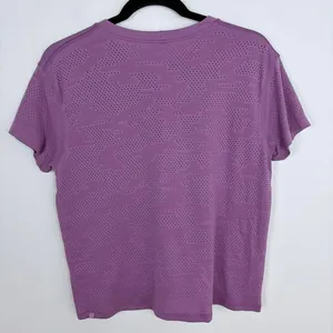Lululemon Train to Be Short Sleeve Camo Dot Wisteria Purple Workout Top Size 10 thumbnail 6