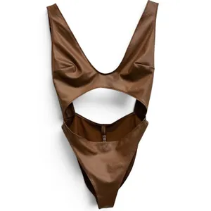 NWT Skims Wet Jersey Cutout Bodysuit Copper‎ Discontinued Color XS thumbnail 3