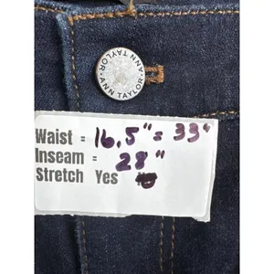 Ann Taylor The Skinny Modern‎ Fit Jeans Dark Indigo Blue Stretch Size 10 70268 thumbnail 3