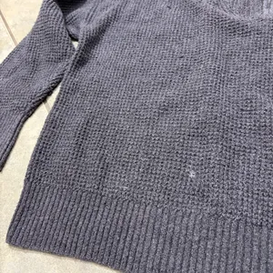 Aerie Women's Sweater CozyUp Waffle Knit Quarter Zip Gray Boxy Oversized Sz S thumbnail 4
