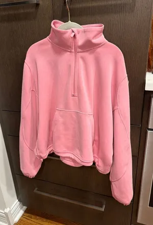 lululemon Brushed Softstreme Half Zip in a pink shade 14 thumbnail 1