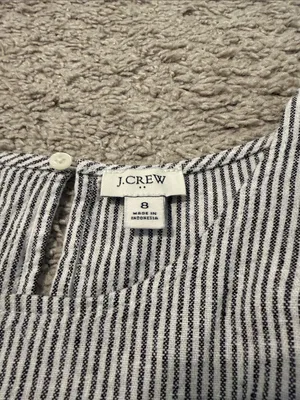 J. Crew Pinstripe Linen Dress thumbnail 2