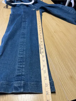 Apiece Apart Carmen Denim Overalls Size 0 Blue Wide Leg Cross Back Jumpsuit thumbnail 16