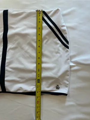 Original Penguin Munsingwear Golf Tennis Skort Pockets White/ Black Striped L thumbnail 4