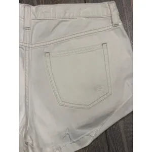 We The Free Free People White Distressed‎ Button Fly Denim Cuffed Shorts Size 31 thumbnail 8