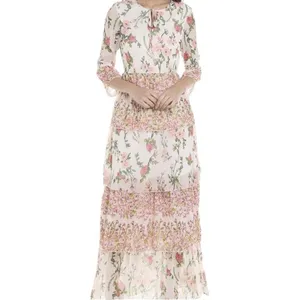 Vero‎ Moda Floral Ruffle Tiered Maxi Dress C27 thumbnail 2