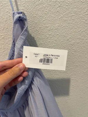 NWT Worth Collective Caia Maxi Dress size Large L Periwinkle Bump Friendly thumbnail 3