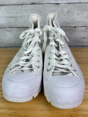 Converse Chuck Taylor All Star Lug Sole Platform Hi Cut White Canvas Sneakers thumbnail 2