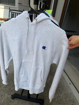 Champion Light Gray Hoodie thumbnail 1