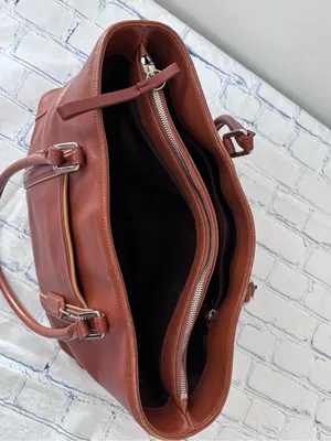 Vintage Coach Hamptons Leather Tote Bag 7515 Chestnut Brown Business Carryall thumbnail 6