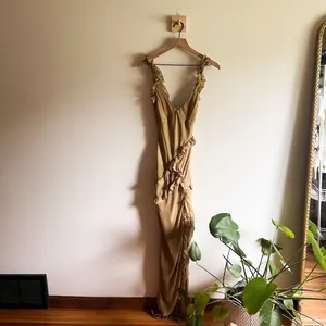House of CB Pixie Olive Ruffle Maxi Dress Size XS thumbnail 7