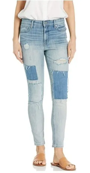 Lucky Brand Light Wash Patchwork Bridgette Skinny Jeans thumbnail 1