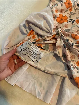 Floral Pink and Orange One-Piece swimsuit NWOT thumbnail 5
