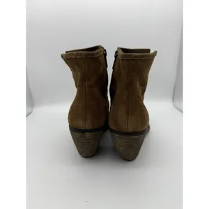Born Boots Womens 9.5 Brown Leather Booties 2.75" Heel Side Zip Travel Concert thumbnail 4