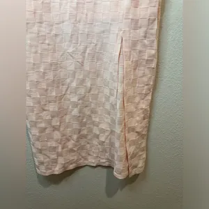 Urban Outfitters NWT‎ Light Pink Sleeveless Checkered High Neck Dress Size S thumbnail 6