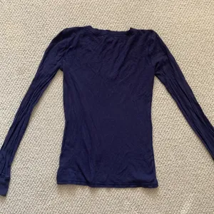Bella Swan Fitted Long Sleeve Shirt Navy Blue Y2K Indie Sleaze V-Neck Cotton S thumbnail 8