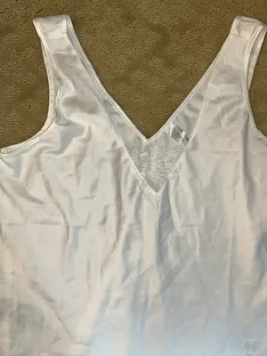 Flora Nikrooz White Lace-Trim Sleep Set - Tank & Shorts, Medium NWOT thumbnail 3