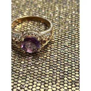 925 sterling silver gold tone ring band size 8 g24 4.34g thumbnail 8
