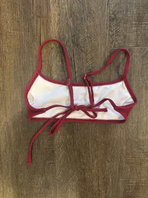 Maroon Bikini Top Red Size XS thumbnail 2