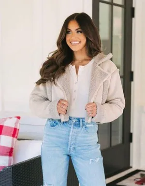 These Three Boutique Kendra Shearling Jacket thumbnail 2