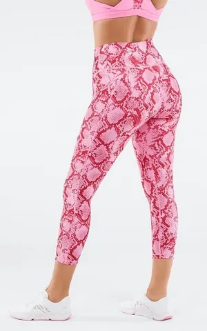 Fabletics Define PowerHold High-Waisted Capri Persimmon Phyton XXS‎ Activewear thumbnail 1
