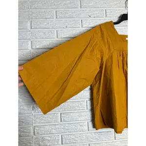 Madewell golden yellow top women's size medium‎ trendy modern cottagecore new thumbnail 3