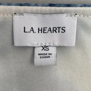 LA Hearts PacSun Blue Rose Floral‎ Ruched Strapless Tube Mini Dress XS thumbnail 3