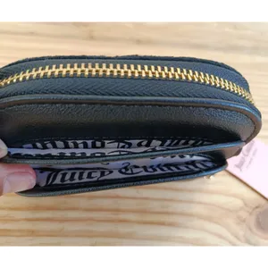Juicy Couture Liquorice Couture University Mini Compact Wallet Embroidered NWT thumbnail 11