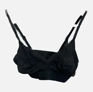 Auden Women Black Unlined‎ Triangle Bralette Pullover Adjustable Straps Size S thumbnail 1