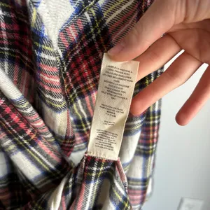 Free People Peplum Flannel Button Up Blouse Holiday Playful Boho Size Medium thumbnail 7