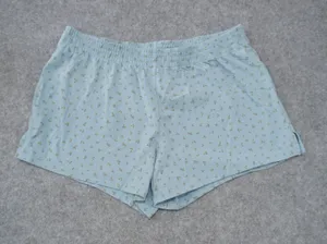 SKIMS Women's Size Medium Cotton Jersey Micro Floral Shorts Powder Blue NWT thumbnail 1