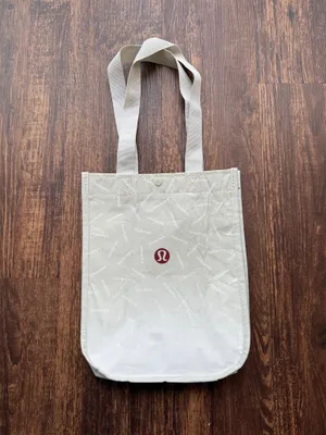 White and Gray Lululemon Small Reusable Bag thumbnail 2