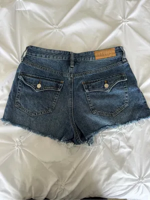 PacSun Women's Dark Blue high rise festival shorts thumbnail 2
