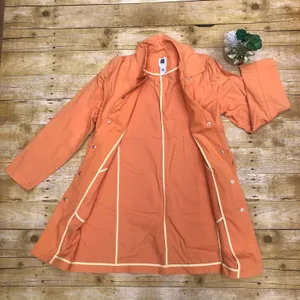 Gap VINTAGE 90’s Peach Rain Coat Long Jacket TRENCH thumbnail 5