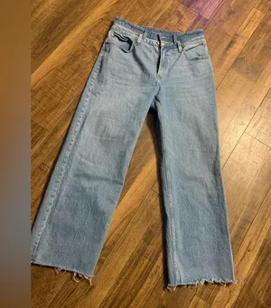 Light Blue Jeans High Rise 90s Relaxed Jean Abercrombie Double Waistband spring thumbnail 6