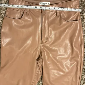 Abercrombie & Fitch Faux Leather Straight Pants 32 thumbnail 5