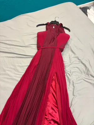 Burgundy maroon dress thumbnail 6