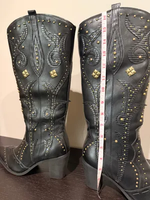 Western Boots Studded Cowboy Cowgirl Country Equestrian Bohemian Boho Snip Toe thumbnail 4