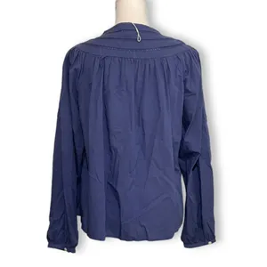 NWOT Cornflower Blue Balloon Sleeve Crochet Yoke Blouse Top New thumbnail 5