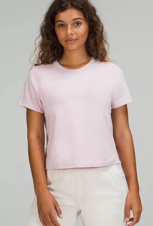 Lululemon Cotton Blend T-Shirt Pink Peony thumbnail 1