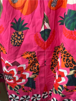 New Maxi skirt floral pineapple leopard bird print pink Medium Colarat thumbnail 5
