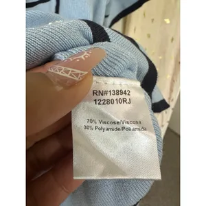 Our 12th Young Contemporary Rhinestone Flower Buttons Knit Polo Sweater L thumbnail 5