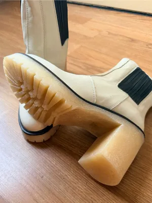 Free People Cream Chelsea Platform Ankle Boots with Black Elastic thumbnail 3