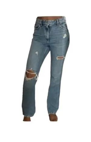 Garage 100% Cotton High Rise Boyfriend Jeans Sz 23 Vintage Fit Distressed Denim thumbnail 1